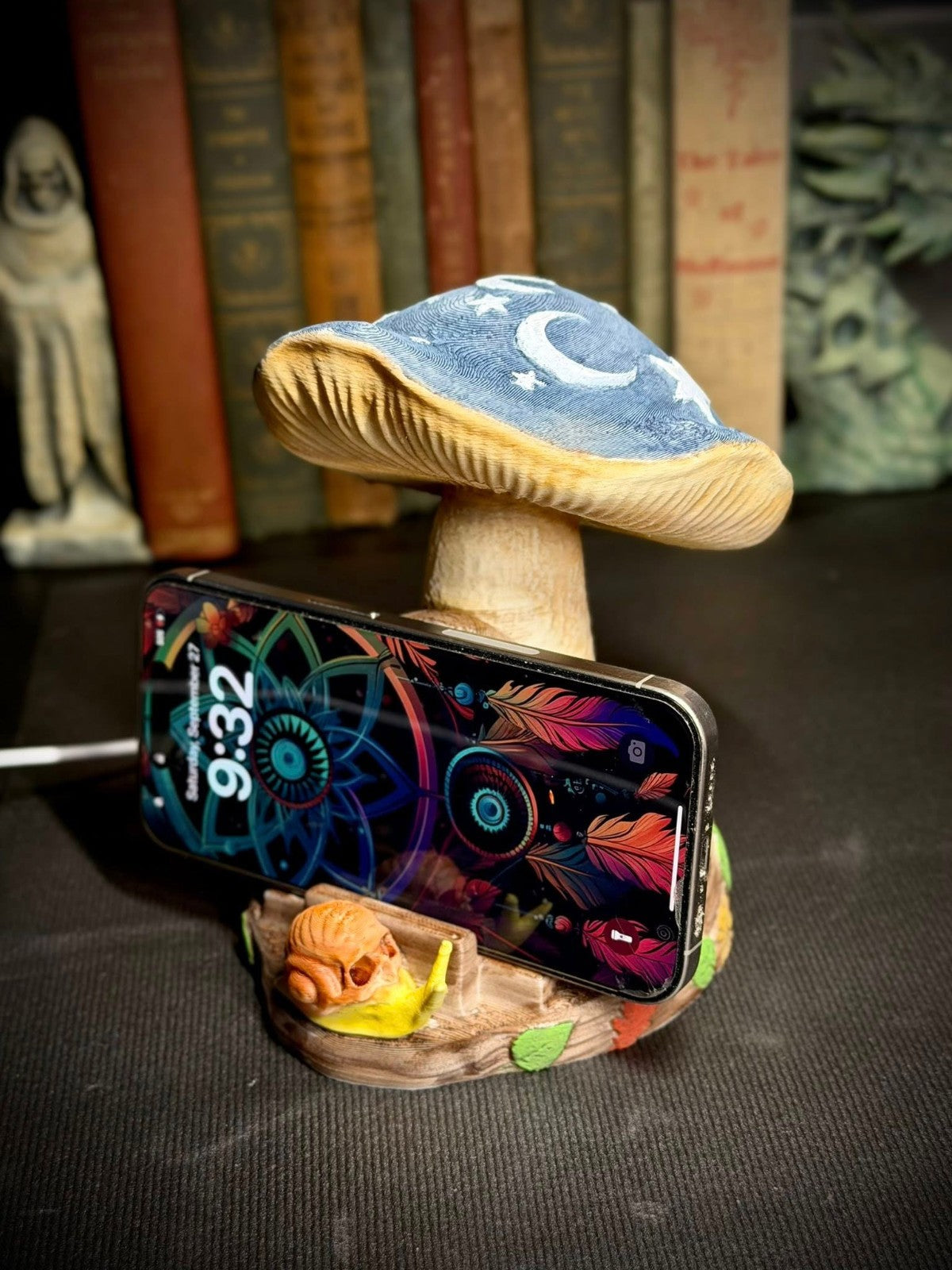 Whimsical Goth Phone Charging Stand - Fantasy Decor (unpainted)