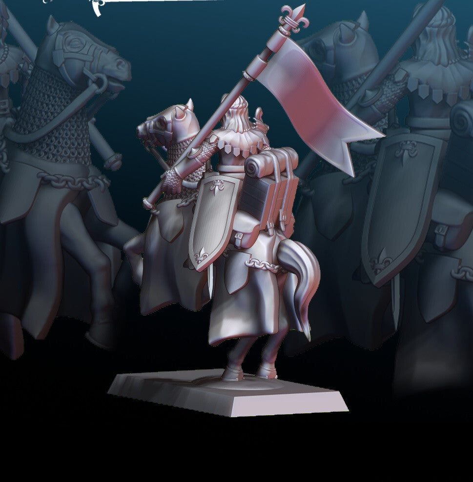 Lord of the Quest - Knight with Flag - Battle Standard