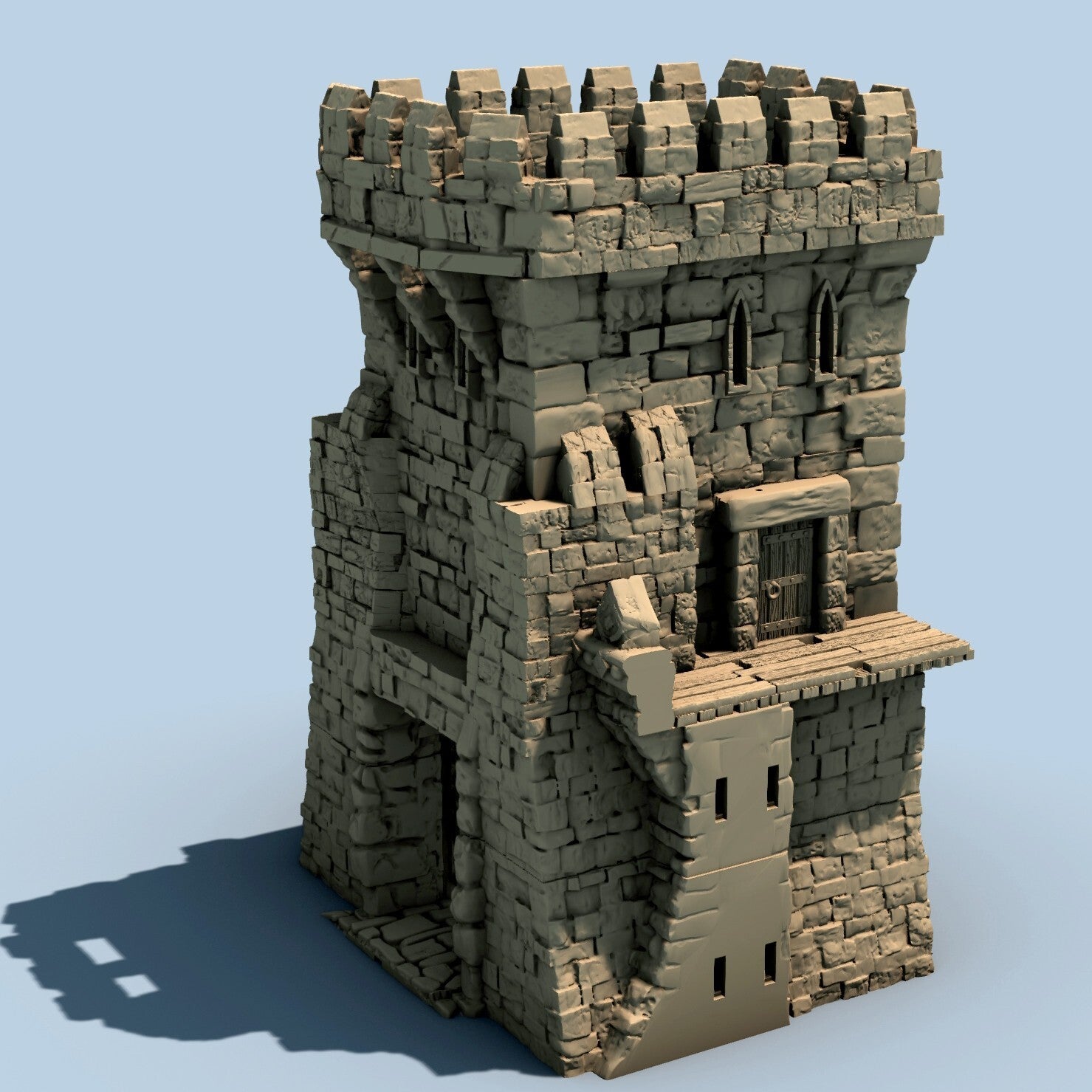Small Gate - Medieval tabletop terrain - Castle Tower