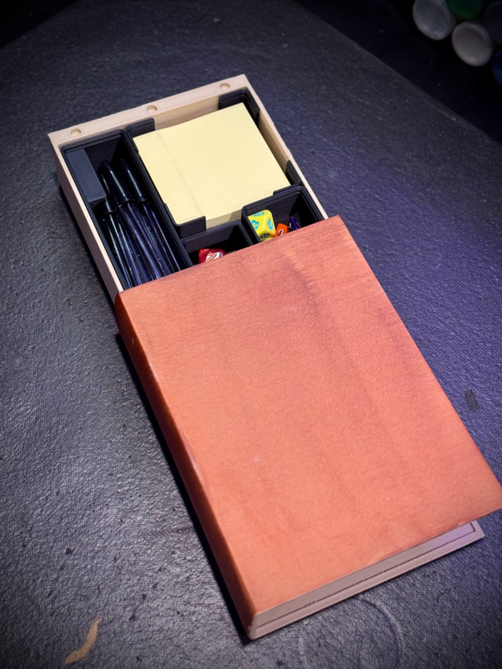 The Book Box - Secret Bookshelf Holder - Case for DnD Models and Dice (unpainted)