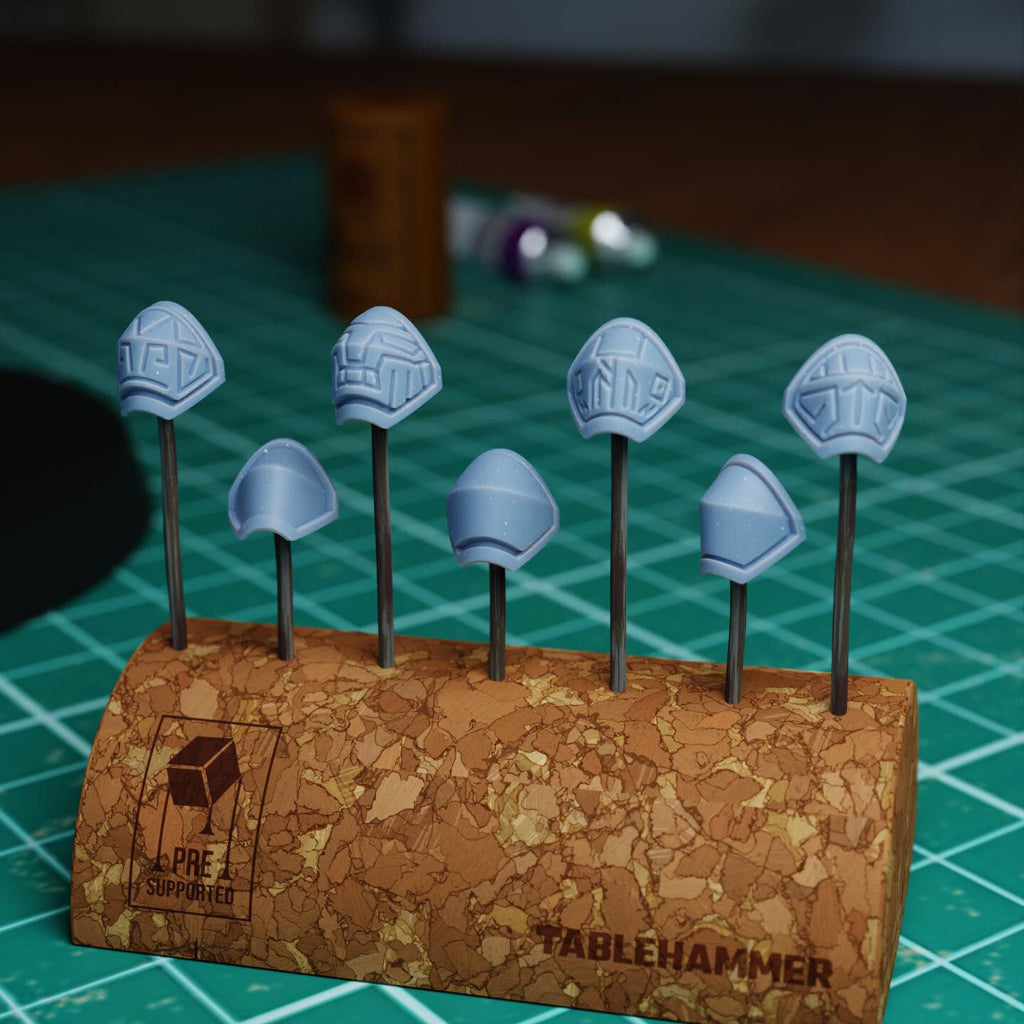 Runic shoulder pads for power armour (dwarveshumans) - Bits pack 3 sets at 25mm