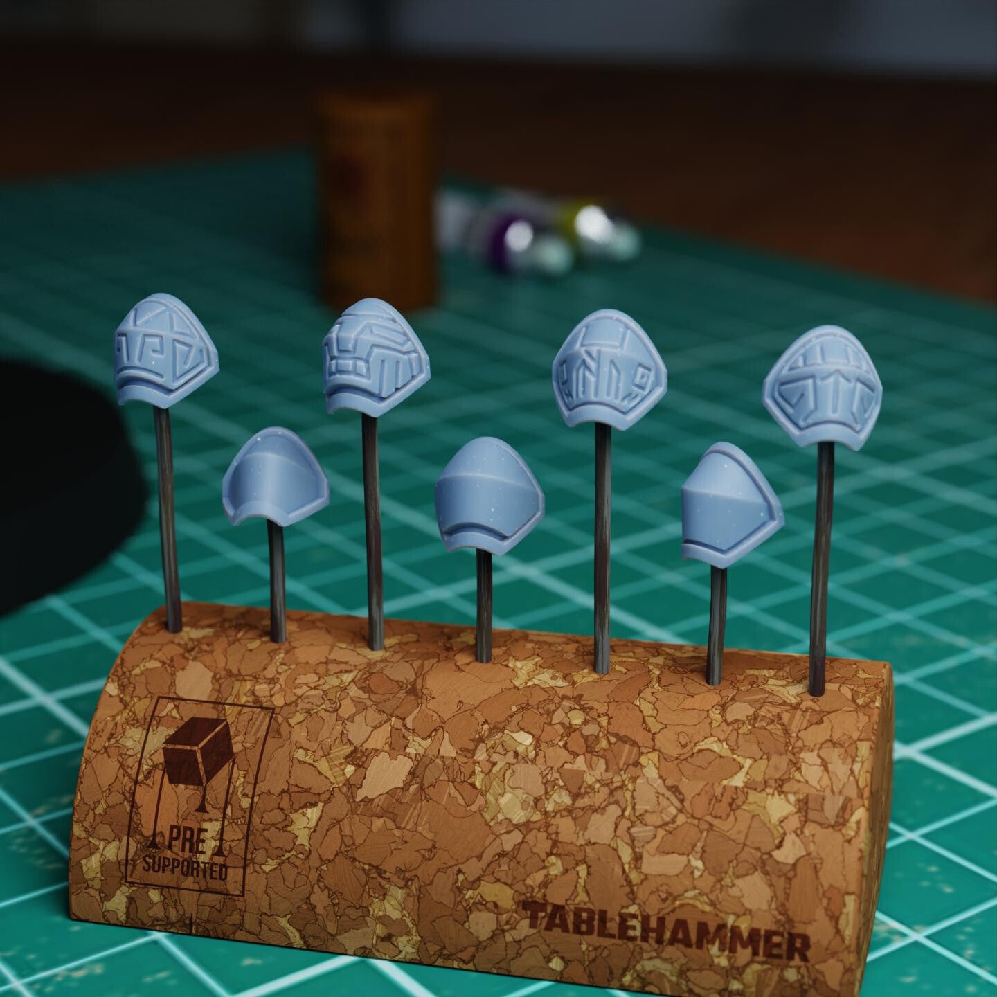 Runic shoulder pads for power armour (dwarveshumans) - Bits pack 3 sets at 25mm