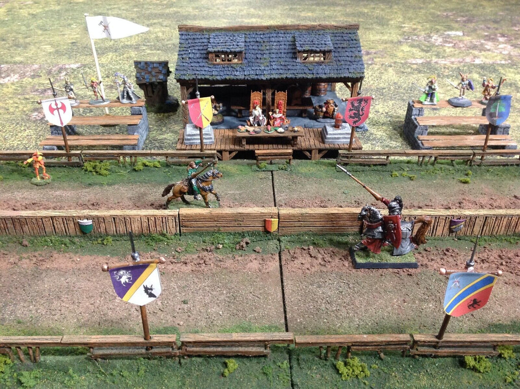 Jousting Tilt Wall and Border wall ONLY -Medieval Game Arena - Timber Fencing