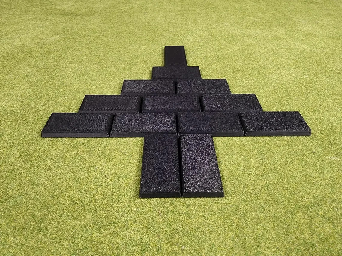25x50mm Square Bases - Plain Beveled Bases - Wargaming Old School Bases