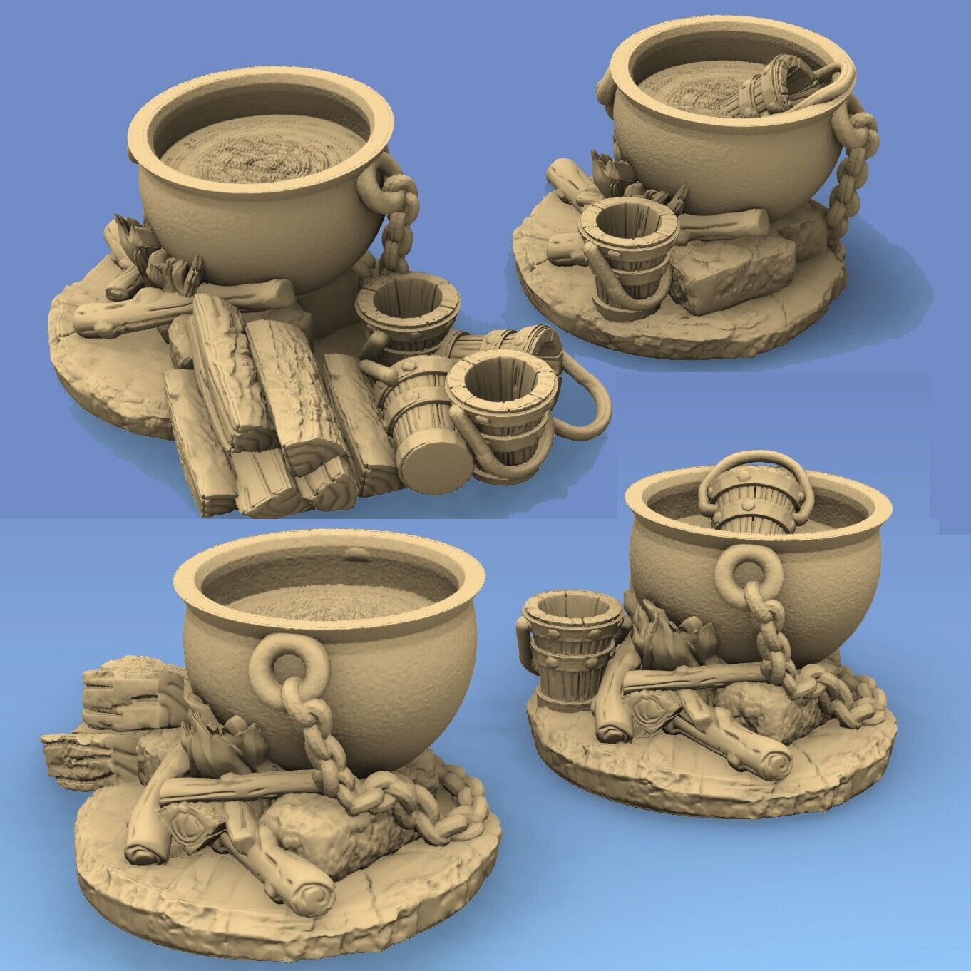 Library Scatter - Bookshelves - Astronomy Pieces - Maps - Globes - Scrolls