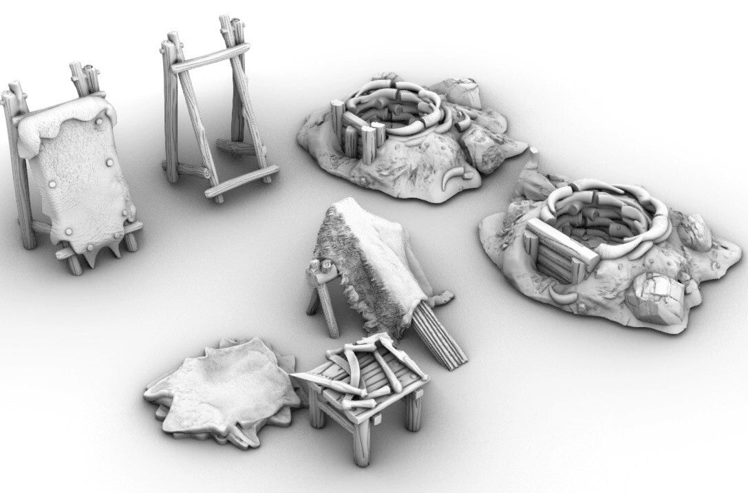 Tanning Work Site - Pelt Shop - Orc Goblin Clothing Weaving Area -