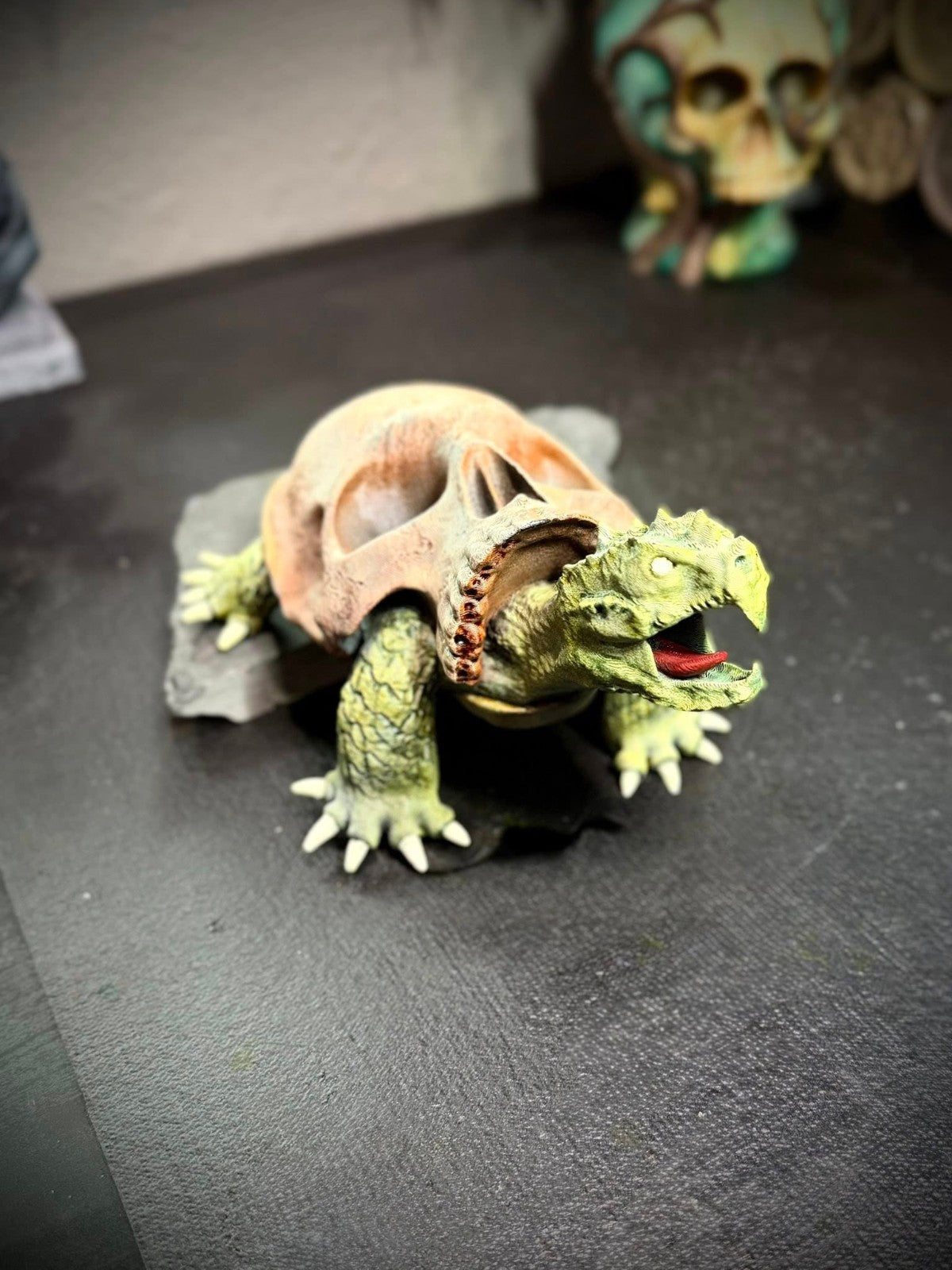 Skull Turtle - Gothic Decor - Halloween Decor (unpainted)