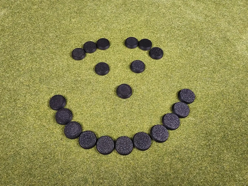 20mm Round Bases - Plain Beveled Bases - Wargaming Old School Bases
