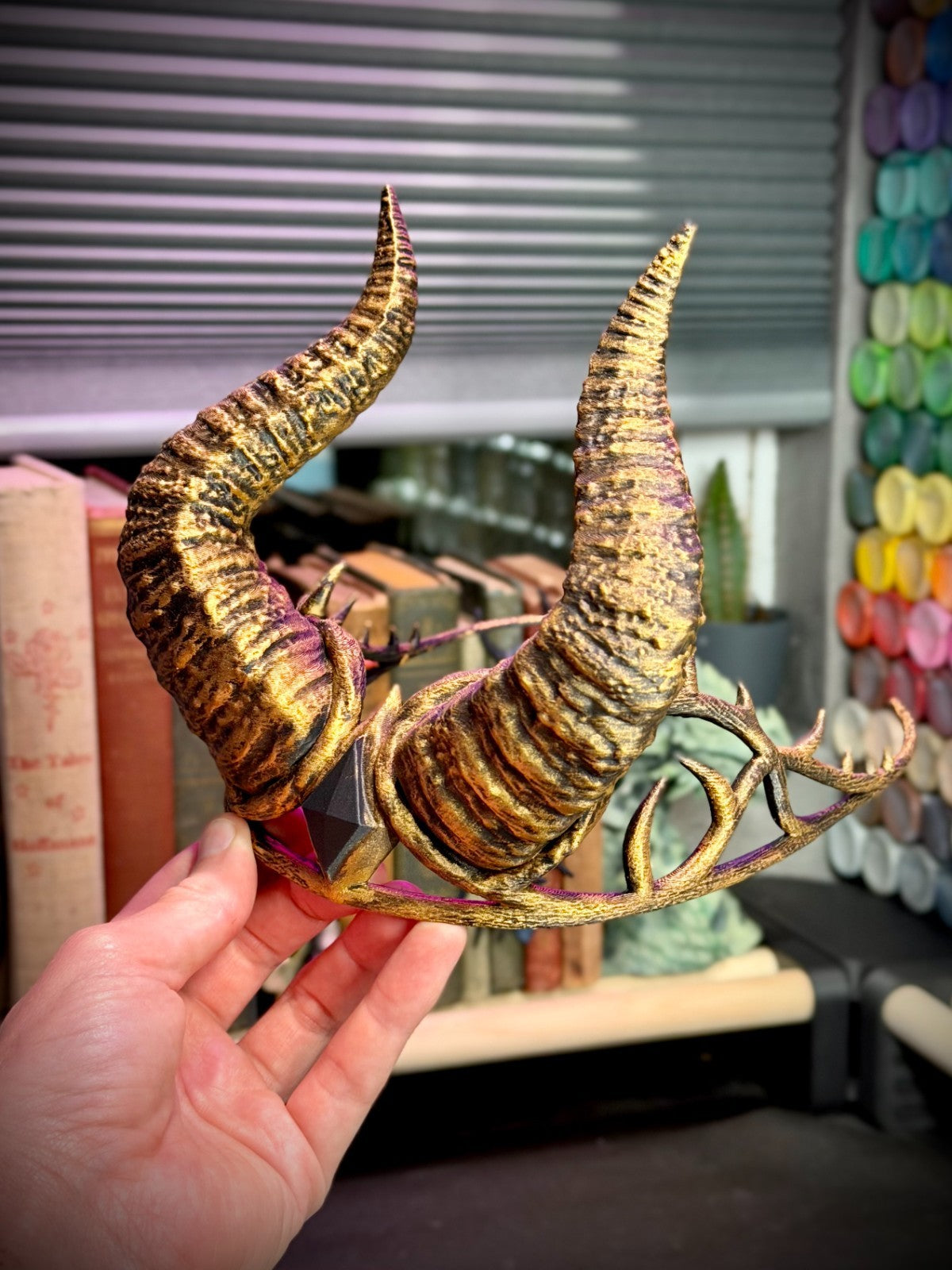 Horned Tiara - Cosplay - DnD Gift - Renaissance Crown (unpainted)