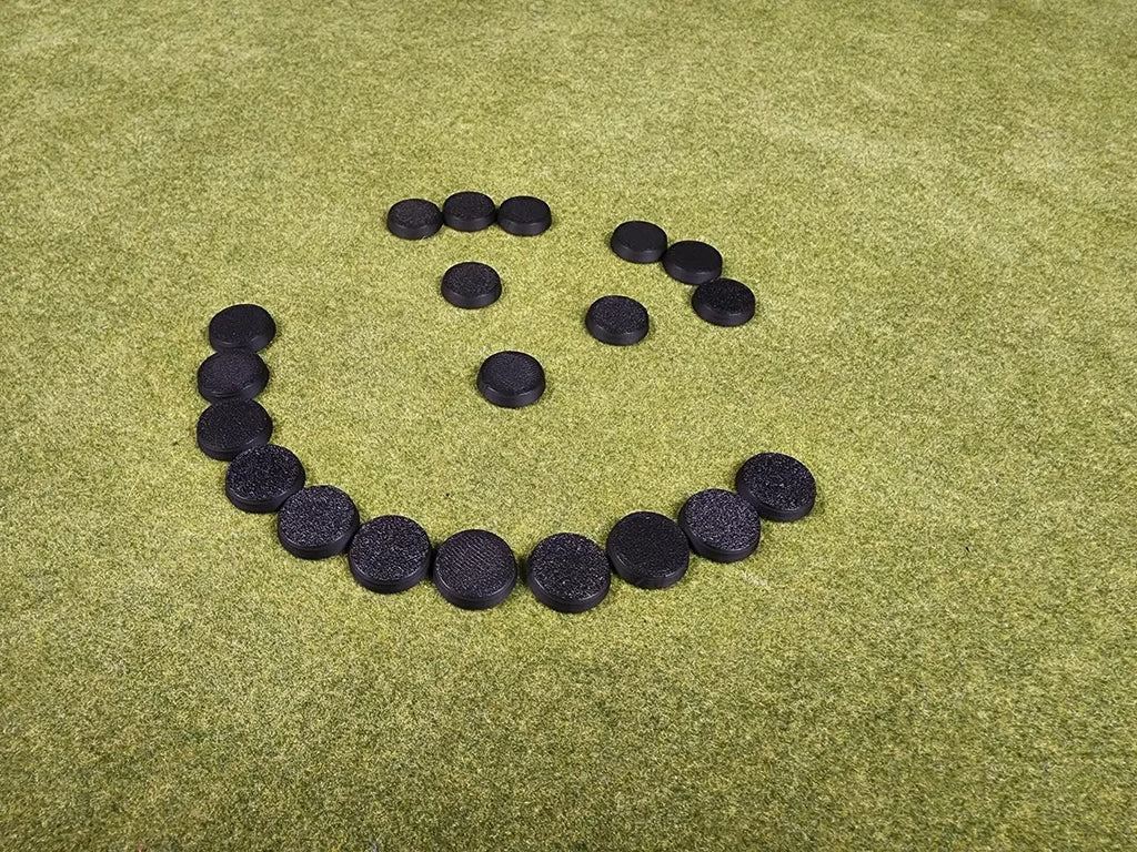 20mm Round Bases - Plain Beveled Bases - Wargaming Old School Bases