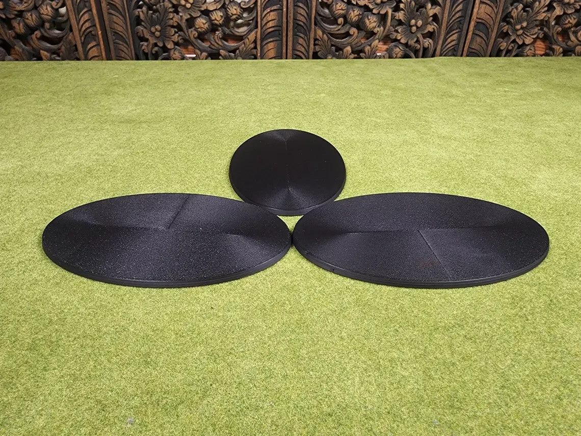 170x105mm Oval Bases - Plain Beveled Bases - Wargaming Old School Bases
