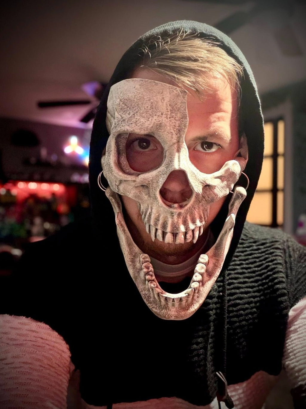 Vampire skull mask - Scary Skull Mask - Halloween Mask -Cosplay (unpainted)