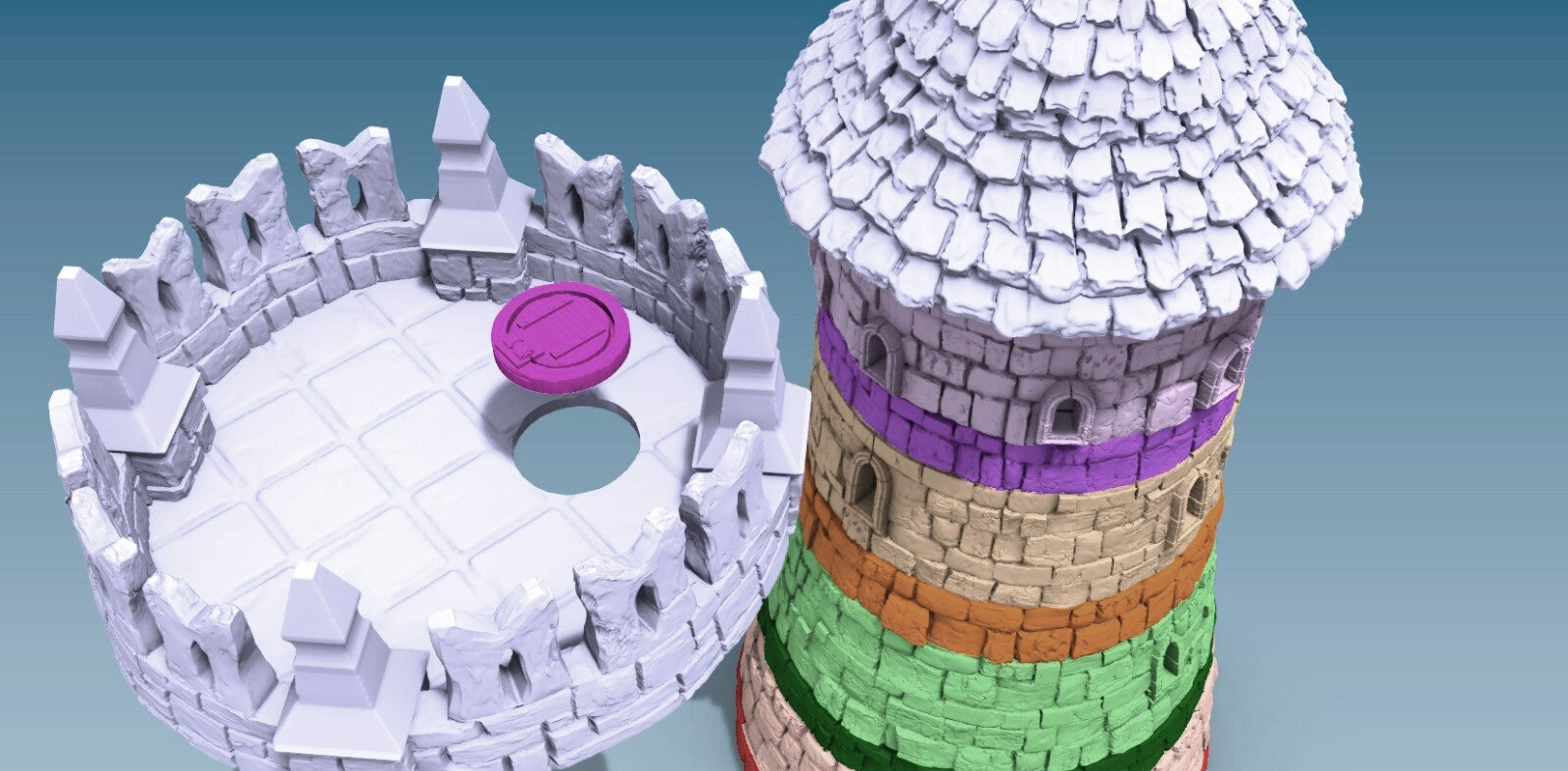 Watchtower with Ladder Access. Includes Battlement Option