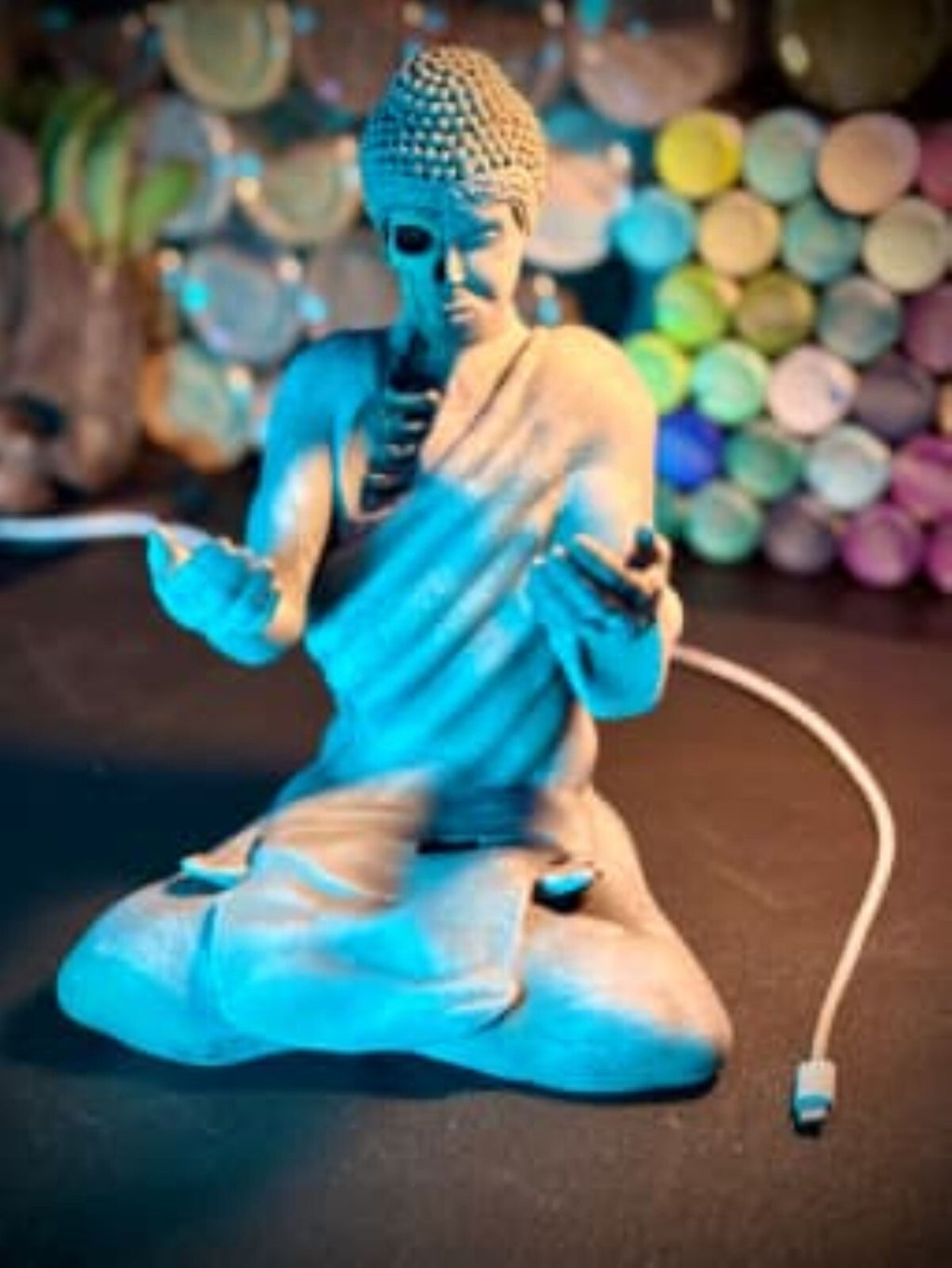 "The Sacrifice" Phone Holder - Phone Charge Station - Grizzly Meditating Buddha
