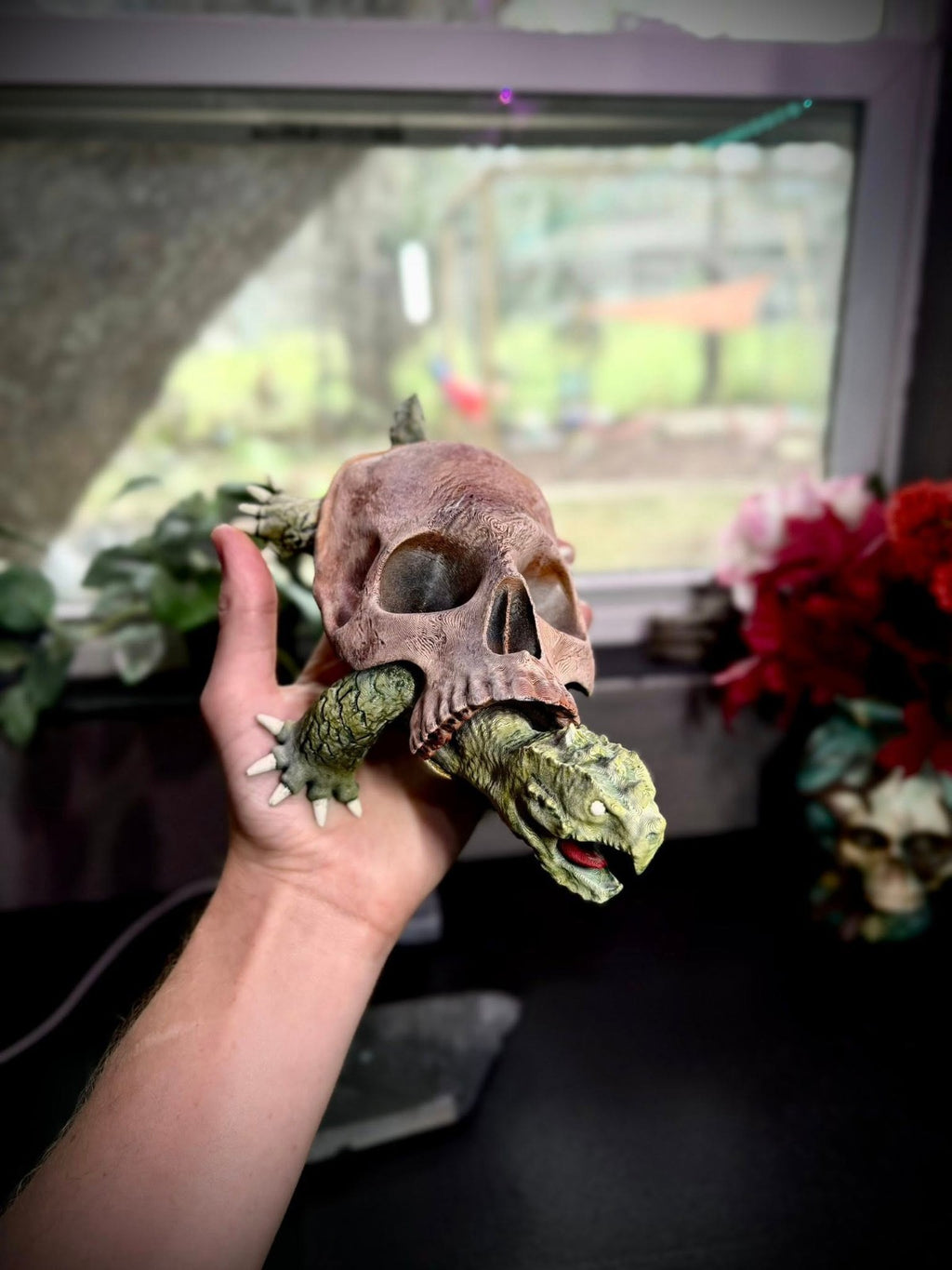 Skull Turtle - Gothic Decor - Halloween Decor (unpainted)