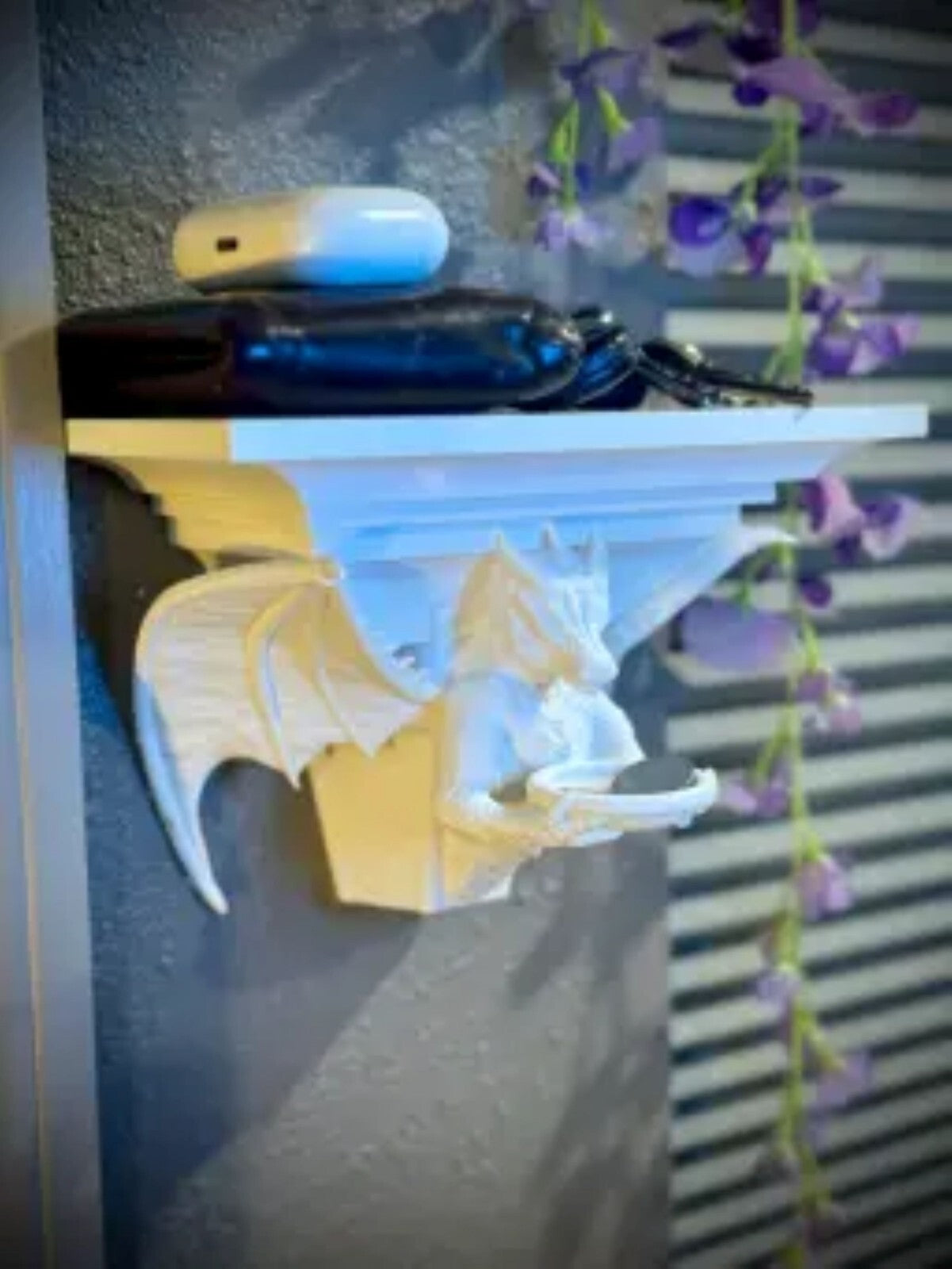 Small Dragon Shelf - Accessory Holder - Gargoyle Wall Decor Shelving Unit