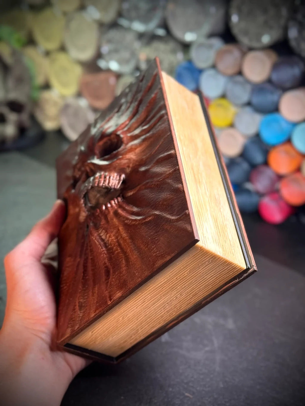 Skull Book Box - Book of Vile Darkness Inspired Decorative Container (unpainted)
