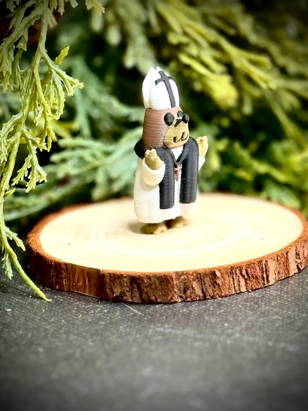 Holy Moly - St Bear-instein -Ursine Priest Magnet, Keychain, Figurine (unpainted)