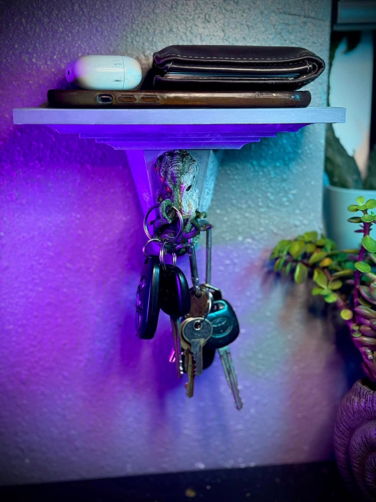 Chthulhu Mini Shelf - Wallet Phone Keys Check From The Void (unpainted)