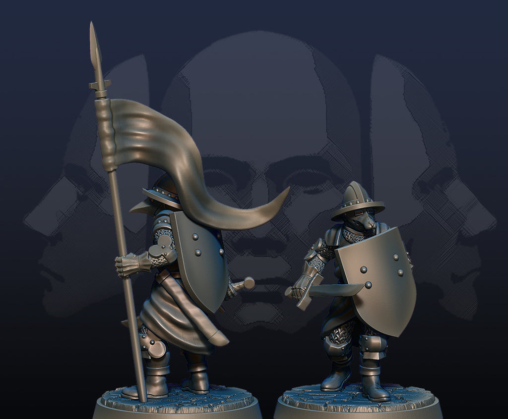 Glassian Swordsmen - Elite Human Armored Infantry - Gothic Knights