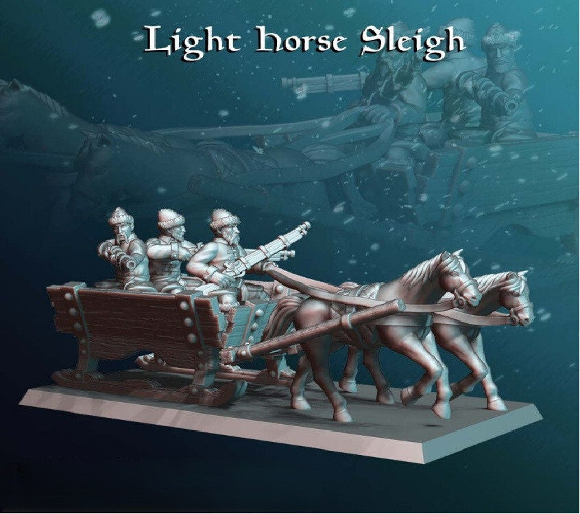 Light Horse Sleigh - Arctic Gun Wagon - Slavic Sled Gunners