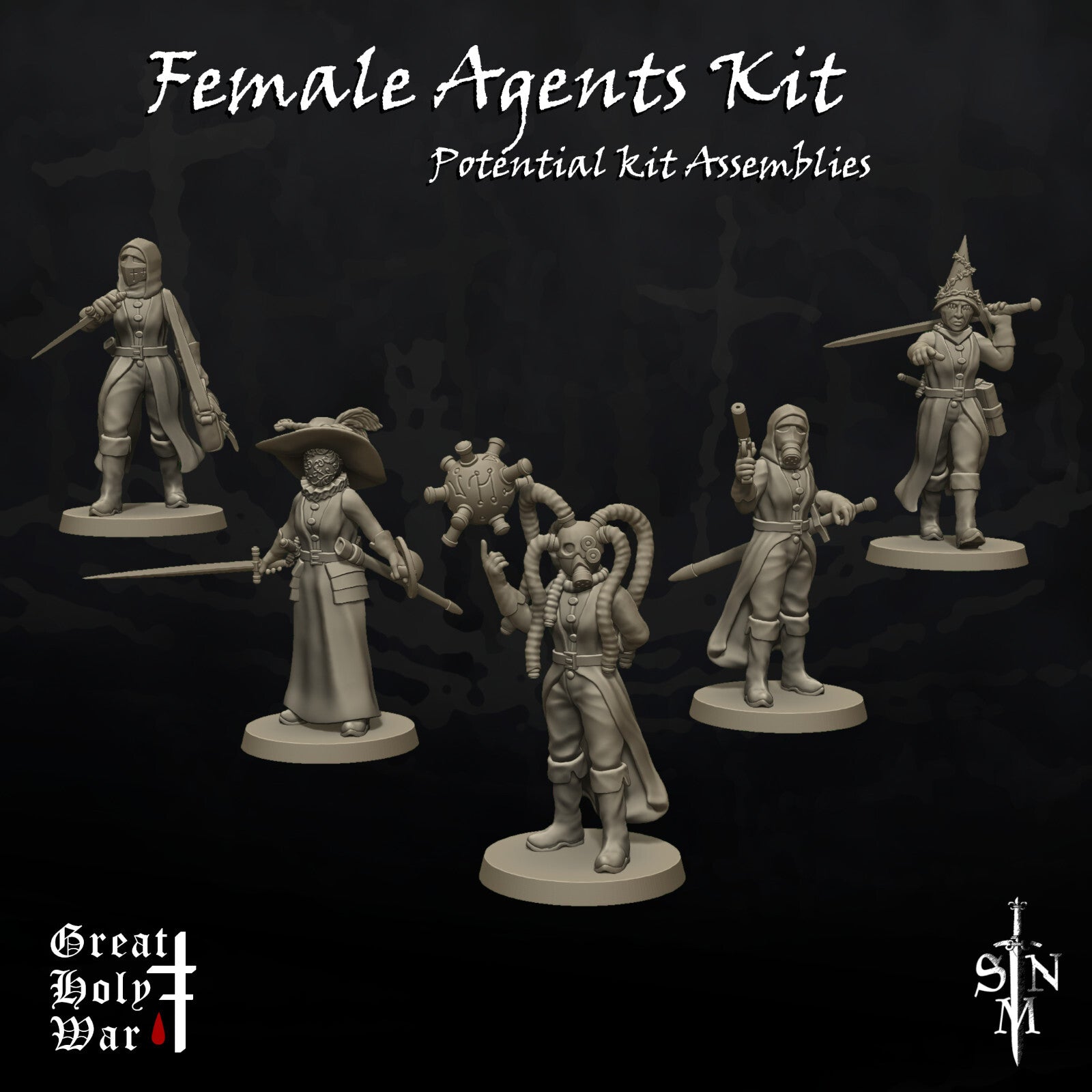 Great Holy War: Female Agents Kit - Bomb Witch - Medic - Trench Crusaders