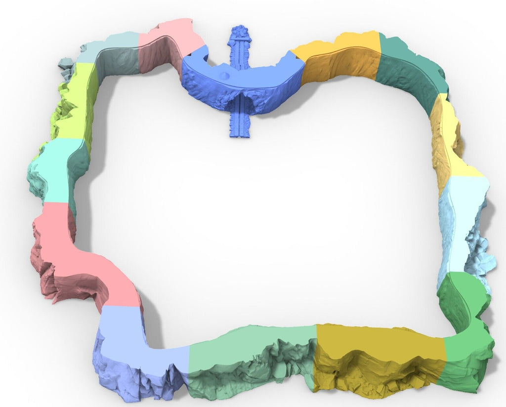 Giant 2 foot+ Plateau and Mountains Terrain