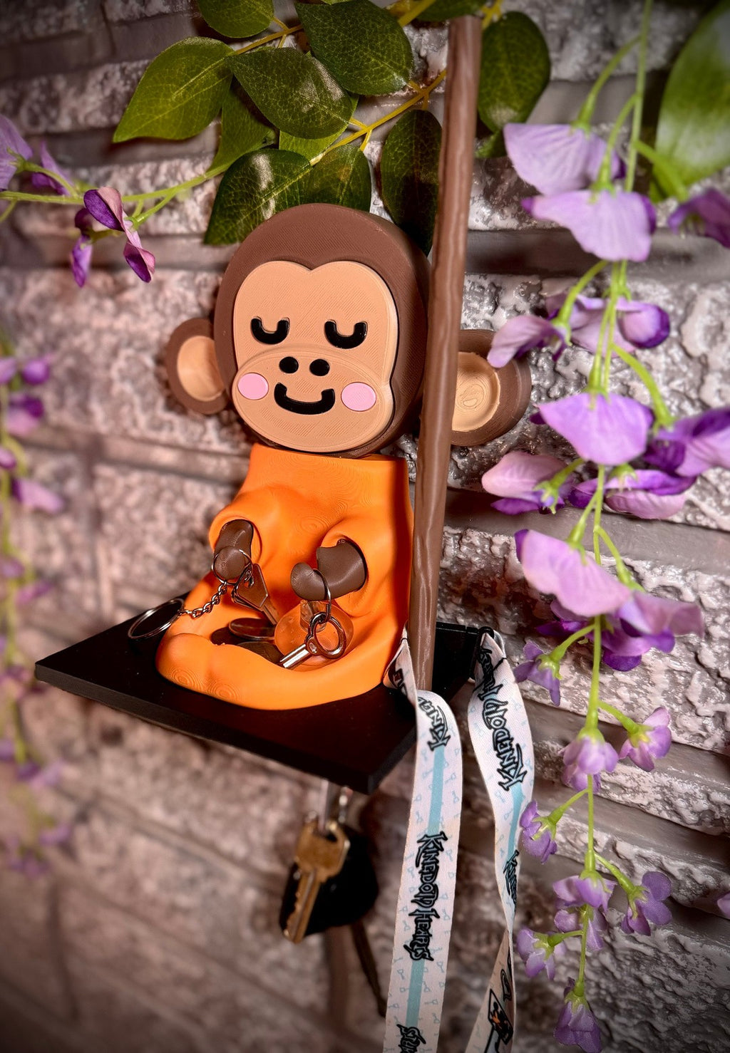 Monk-key Holder - Decorative Wall hanger and Organizer (unpainted)