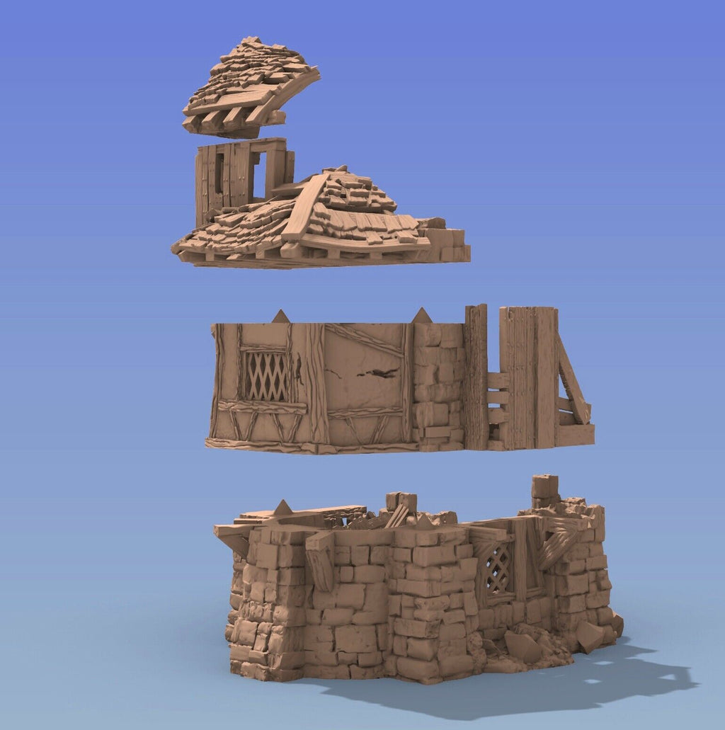 Timber Frame Ruin #1 Terrain Building