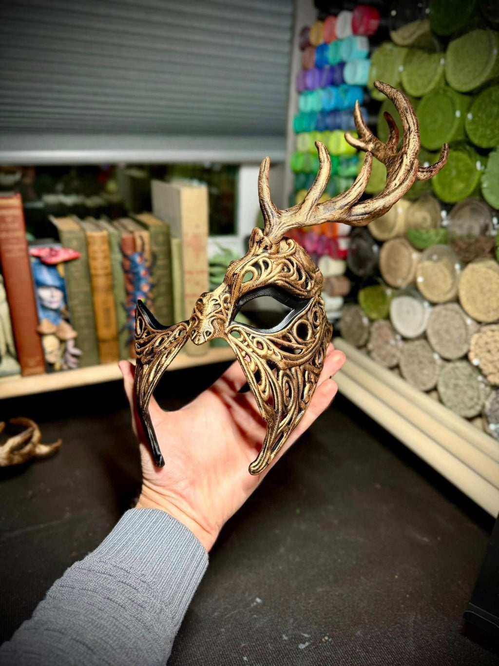 Stag Masquerade Mask - Cosplay - Renaissance Mask (unpainted)
