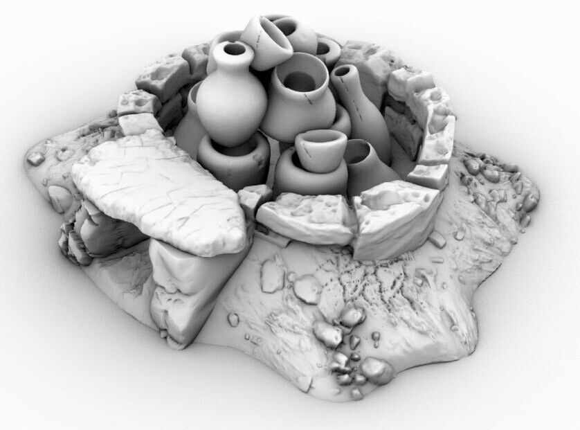 Ceramics Work Site - Pottery - Chinaware - Dwarven porcelain workshop - Terrain