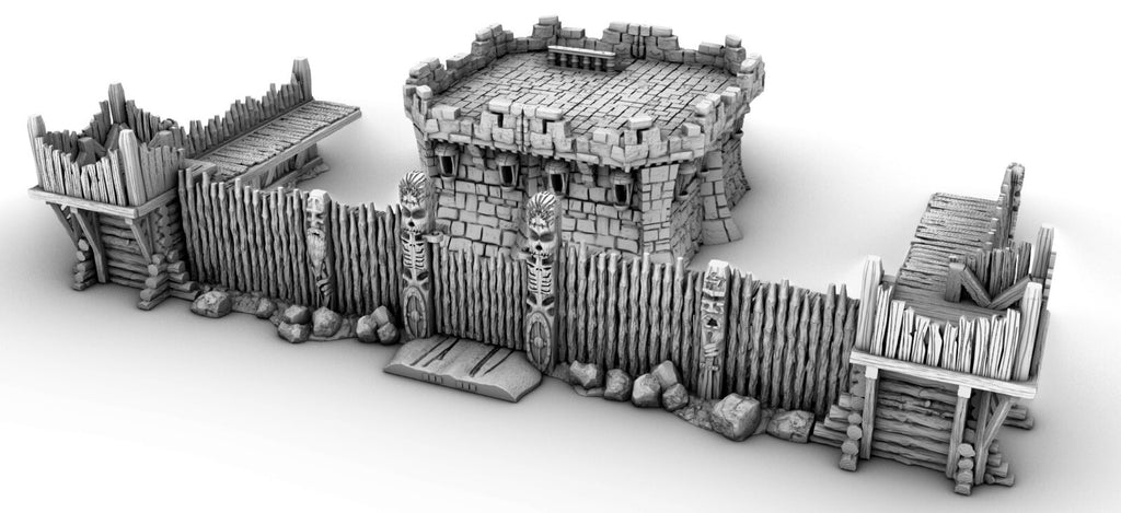 Last Chance Outpost with ALL Expansions TErrain Building