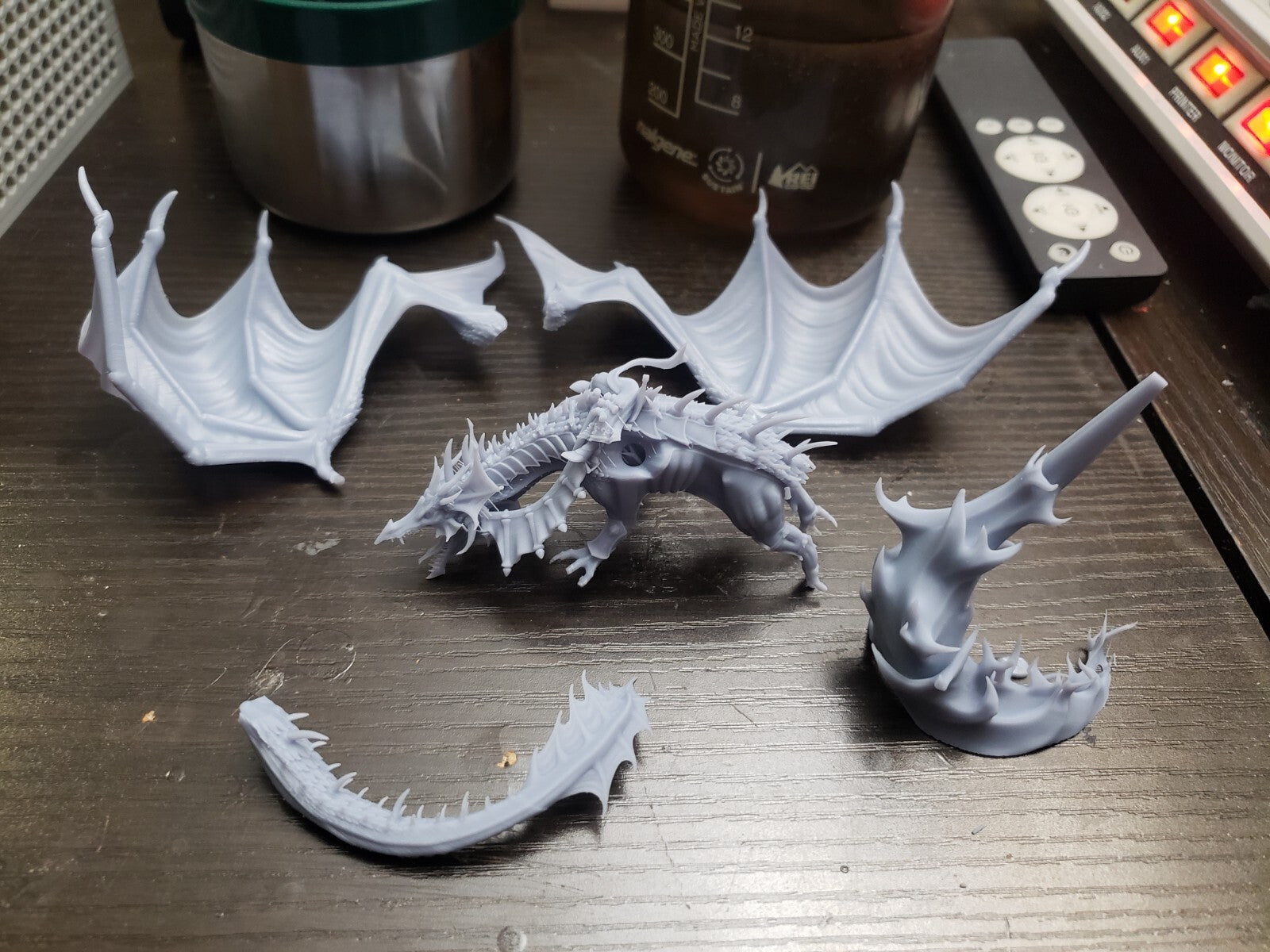 Elven Mage Mounted on Drake - Fire Breathing Dragon