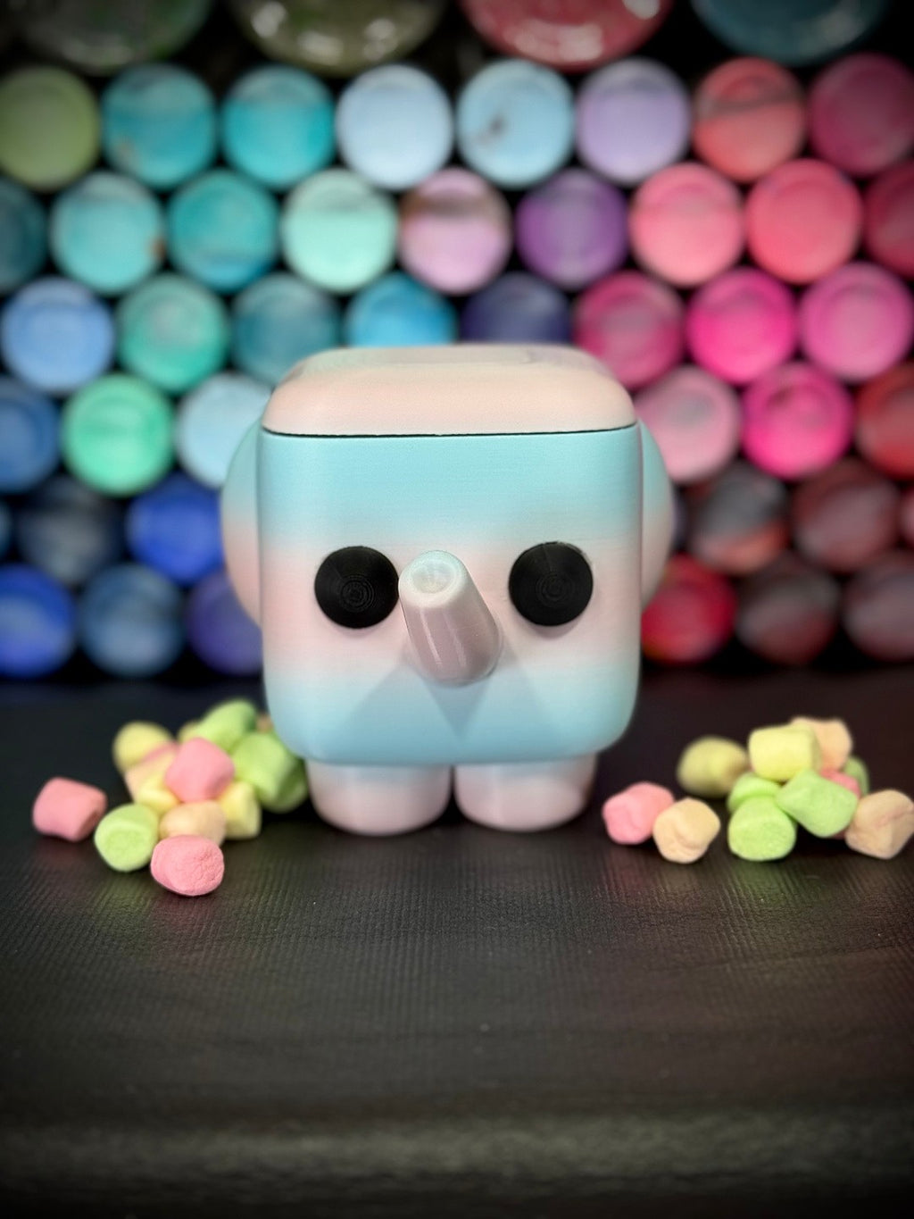 Marshmallow-phant Box - Cute Elephant Container (unpainted)
