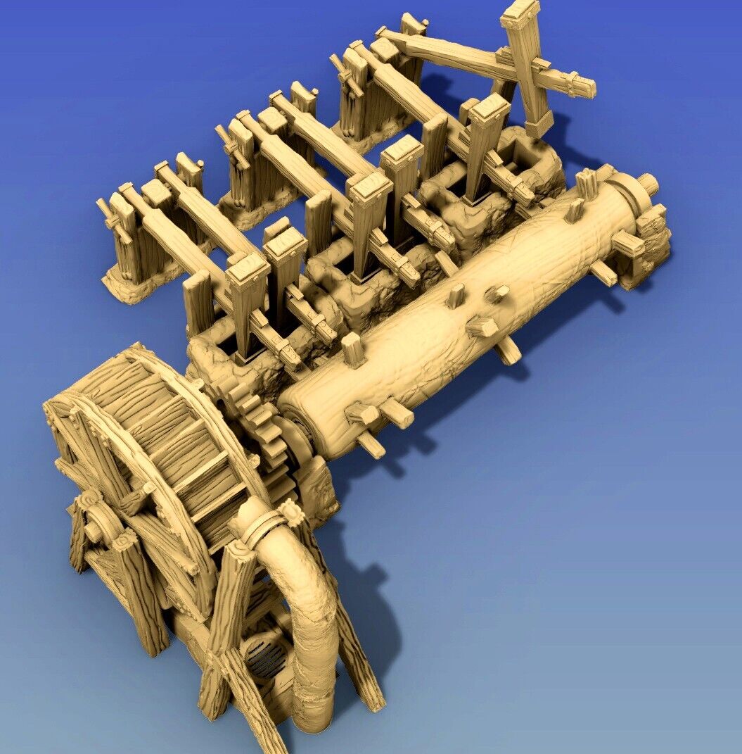 Paper Mill - Parchment Workshop - Shelves, Machines, and Press for Stationery