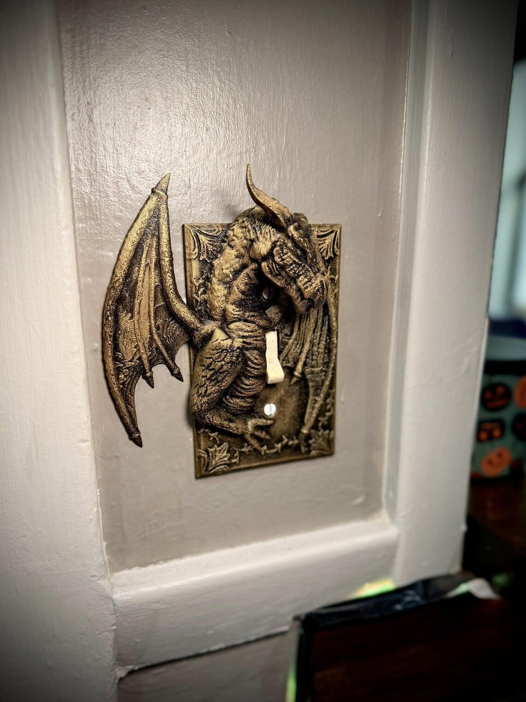 Dragon light Switch Cover -  Draconic Decoration (unprinted)