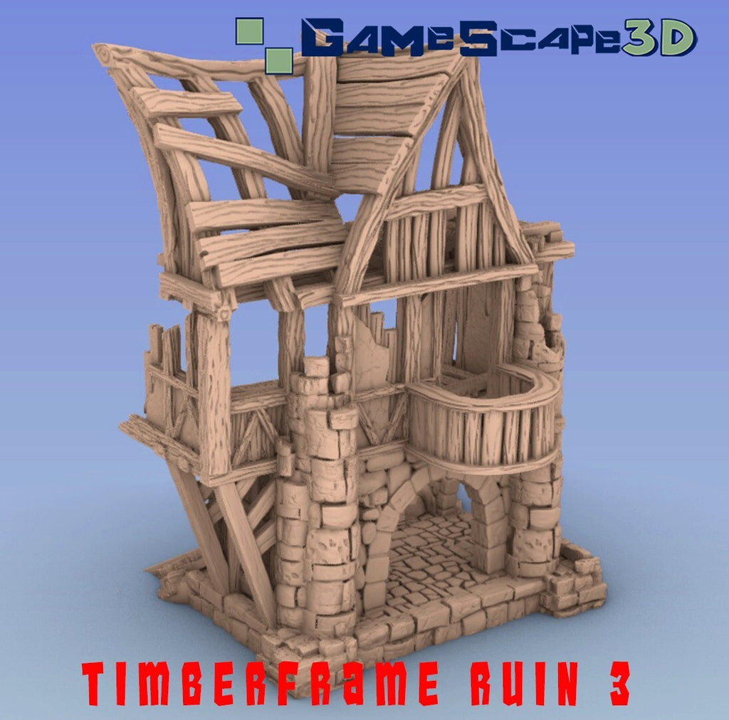 Timber Frame Ruin #3 Terrain Building