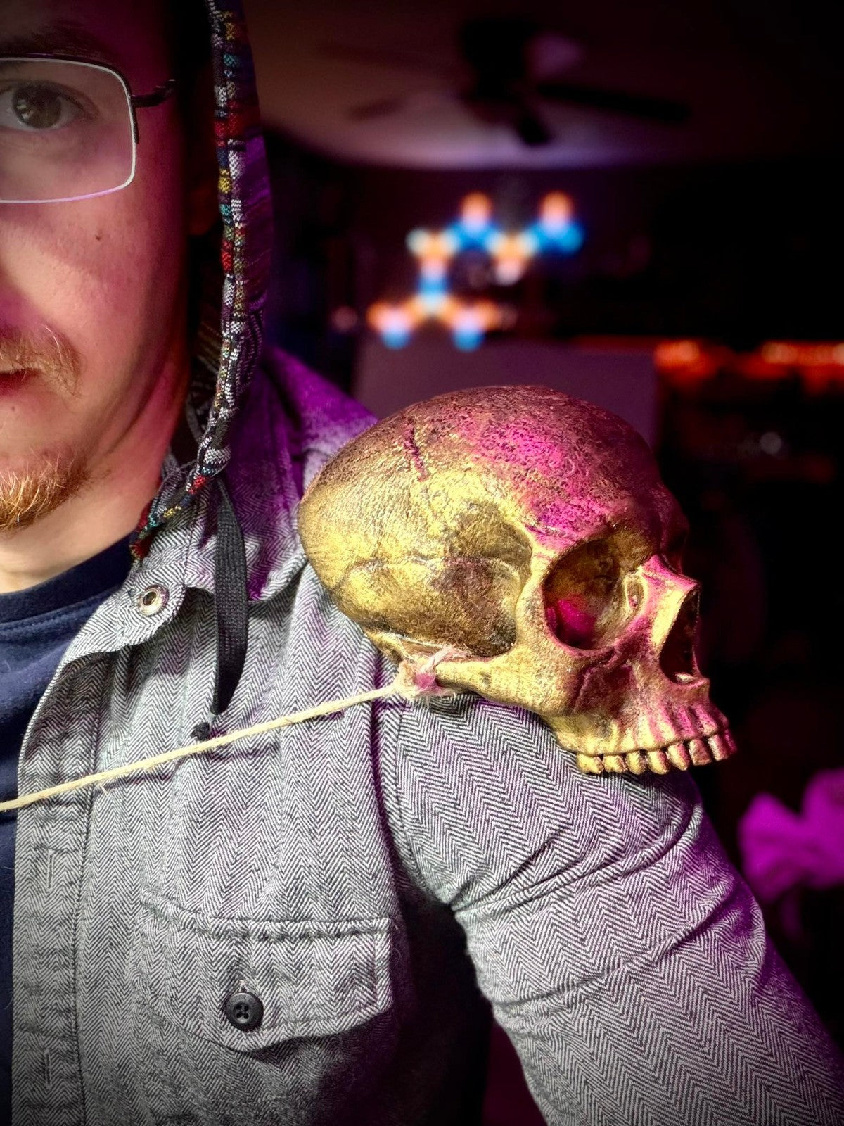 Skull Shoulder Pauldron  - Cosplay - Fantasy (unpainted)