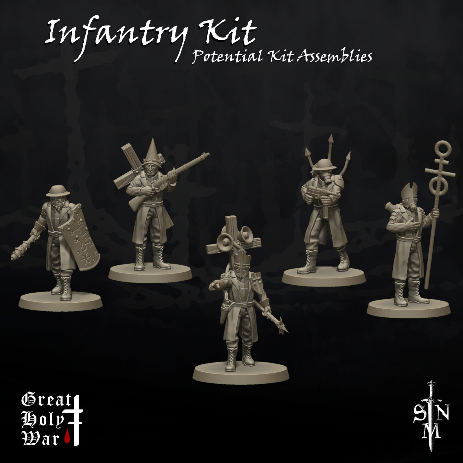 Great Holy War: Infantry Kit - Trench Crusaders - Grimdark Infantry