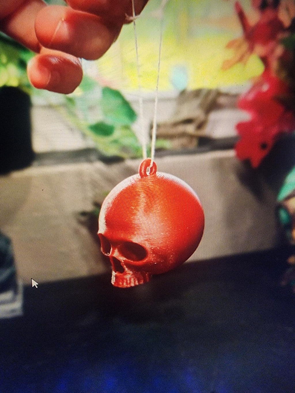 Skull Christmas Tree Ornament - Halloween Christmas Gift (unpainted)