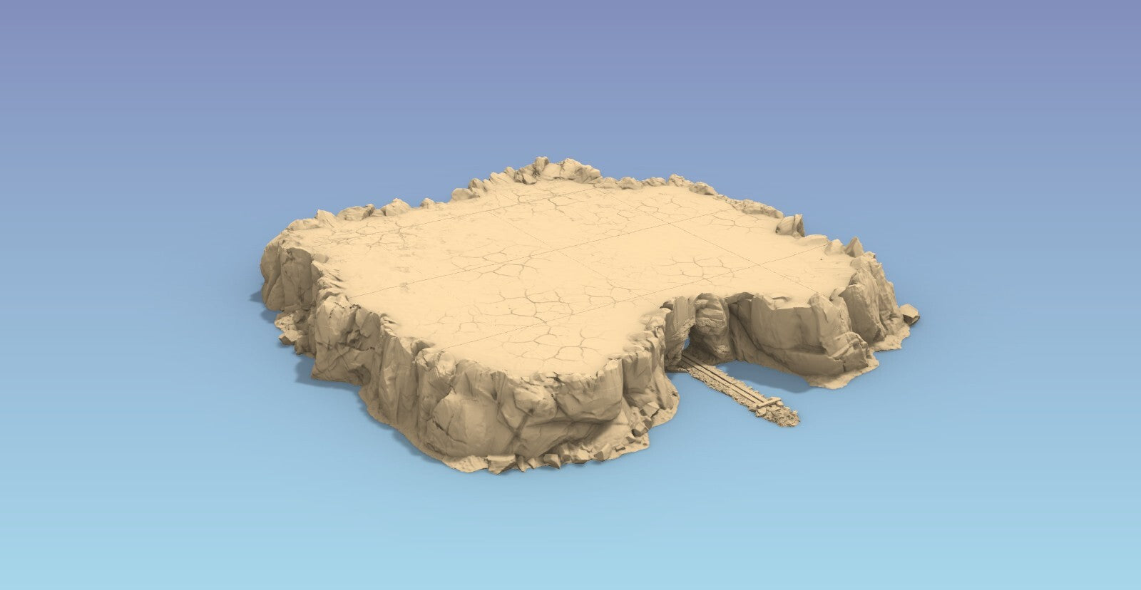 Giant 2 foot+ Plateau and Mountains Terrain