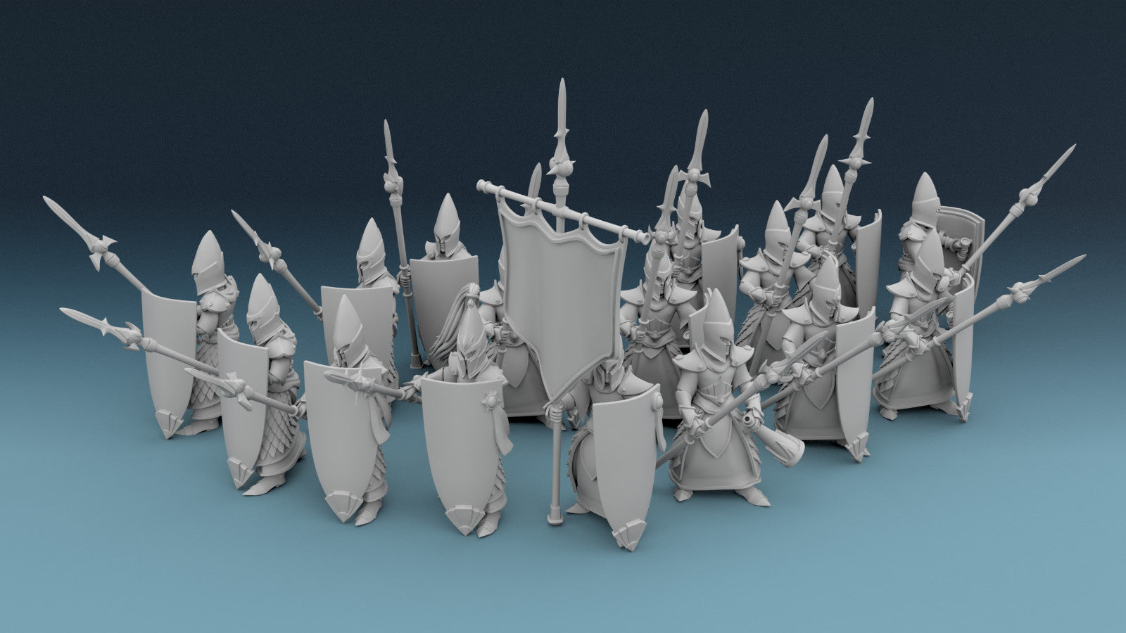 Elves with Spears - Spear Infantry - Elven Spear Militia