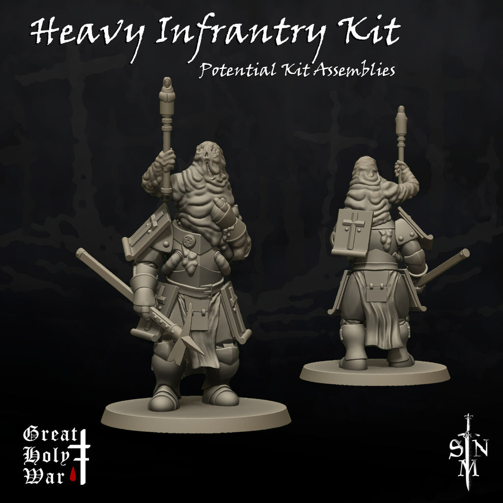 Heavy Infantry Kit - Annointed - Mechanized Grimdark Soldiers - Trench Crusaders