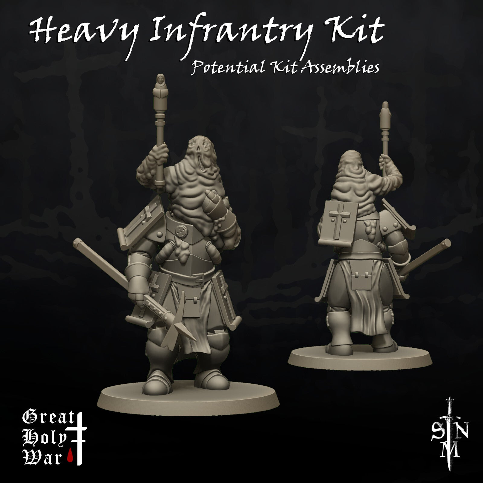 Heavy Infantry Kit - Annointed - Mechanized Grimdark Soldiers - Trench Crusaders
