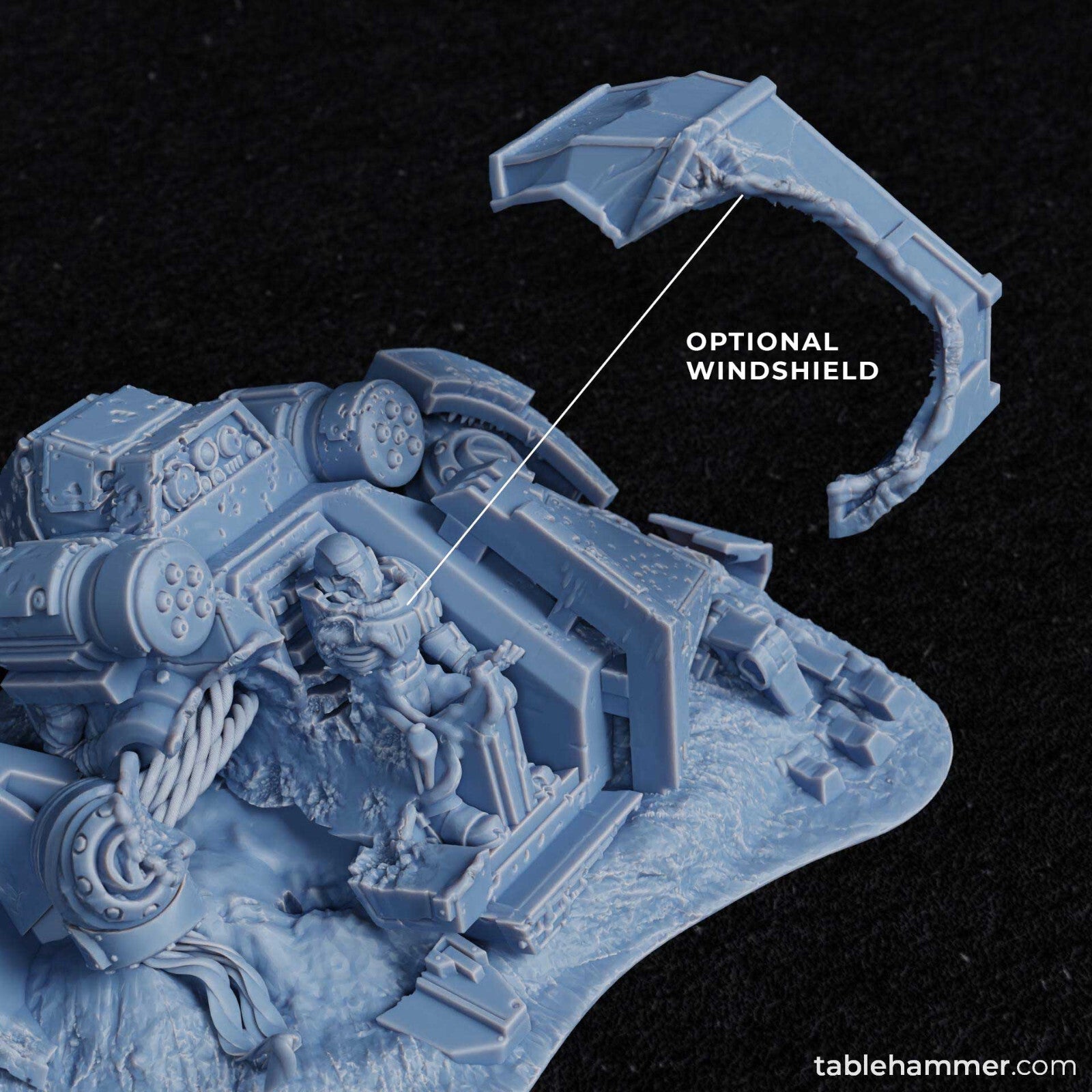 Crashed Heavy Space Walker with Corpse Terrain for DnD or Warhammer (unpainted)