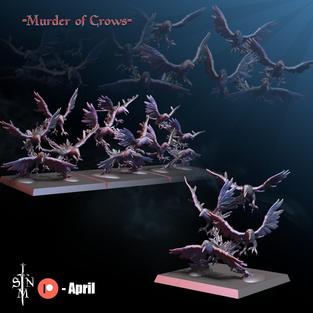 Murder of Crows - Raven Flock - Grimdark Birds - Alternative Bat Swarm