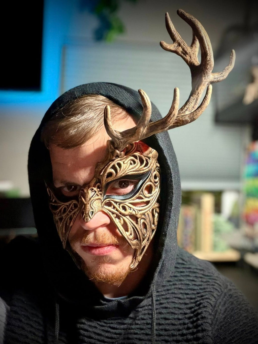 Stag Masquerade Mask - Cosplay - Renaissance Mask (unpainted)
