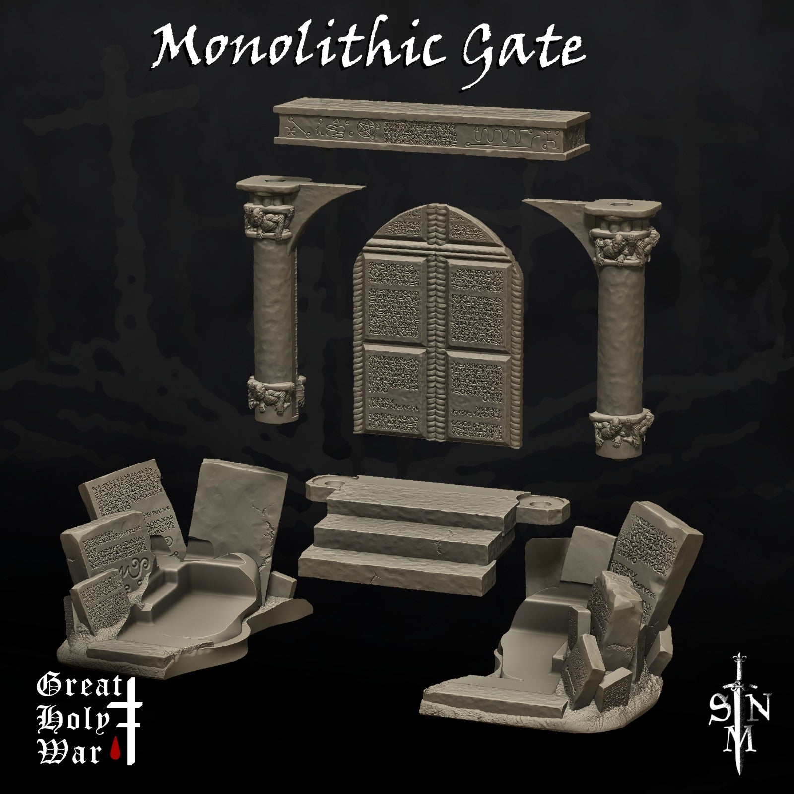 Great Holy War Monolithic Gate - Chaos Portal - Demonic Gateway - Necromantic