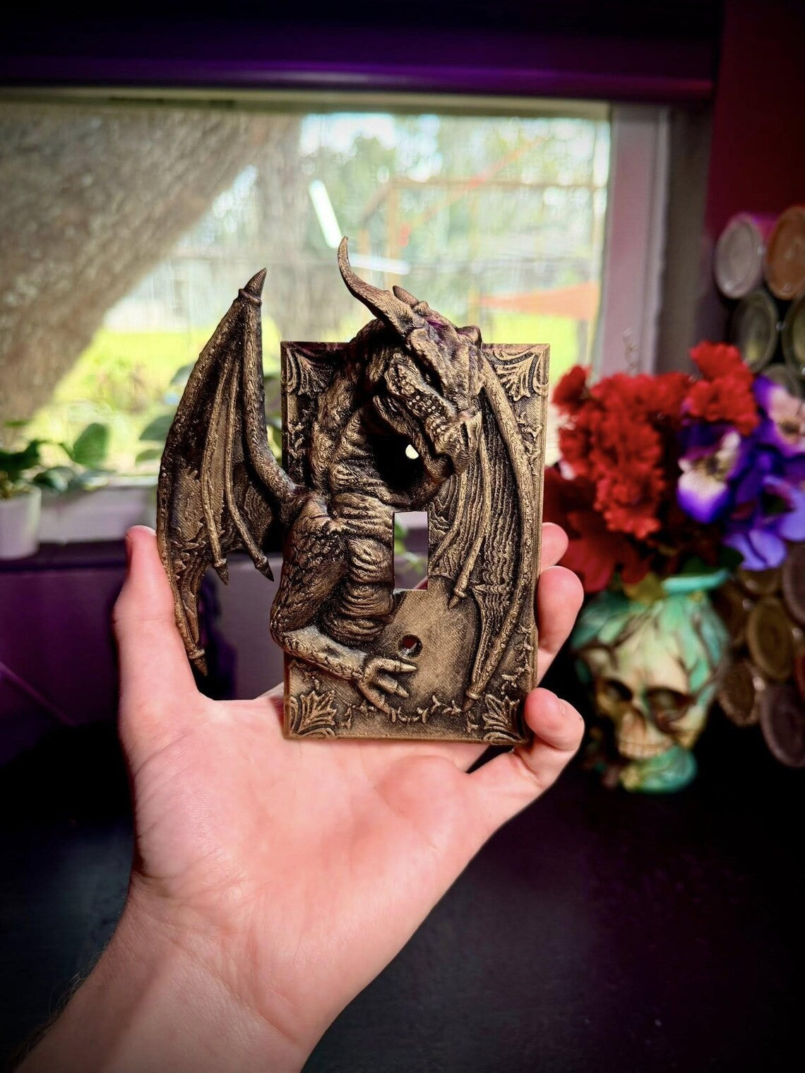 Dragon light Switch Cover -  Draconic Decoration (unprinted)