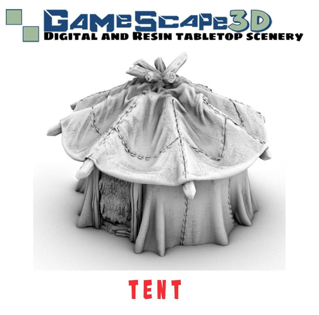 Cloth Tent with Rug Door - Hut - Shack - Small Structure Terrain - Yurt